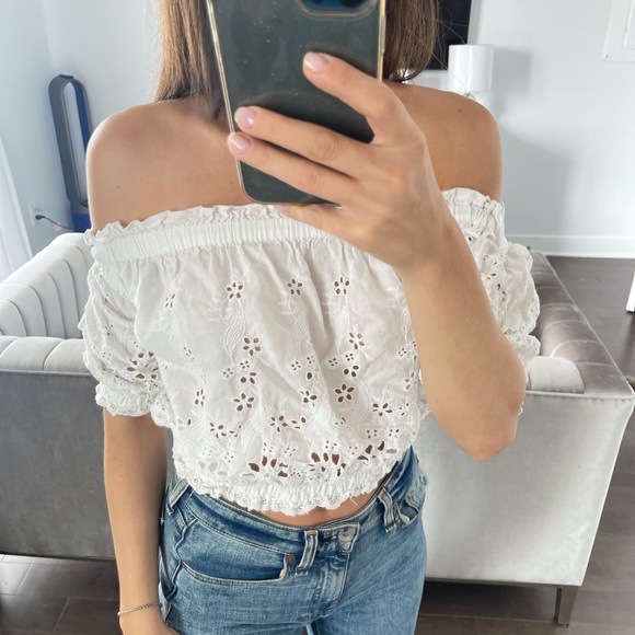 White lace crop - Picture 3 of 4